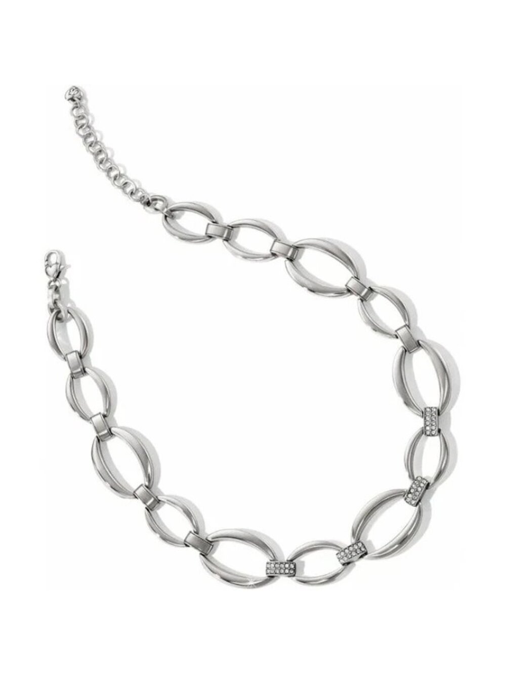 Brijghton Meridian  Swing Statement  Silver Crystals Necklace JL4432